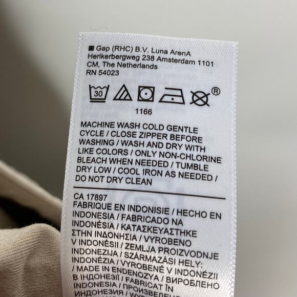 Athleta Womens Size 12 Chelsea Cargo Lined Pants Taupe Tan Pull On Zip Pockets - Picture 8 of 8